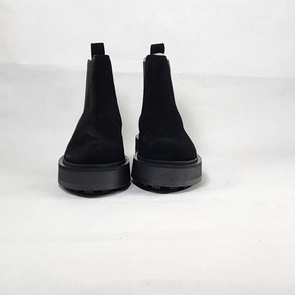 &other stories black suade half boots